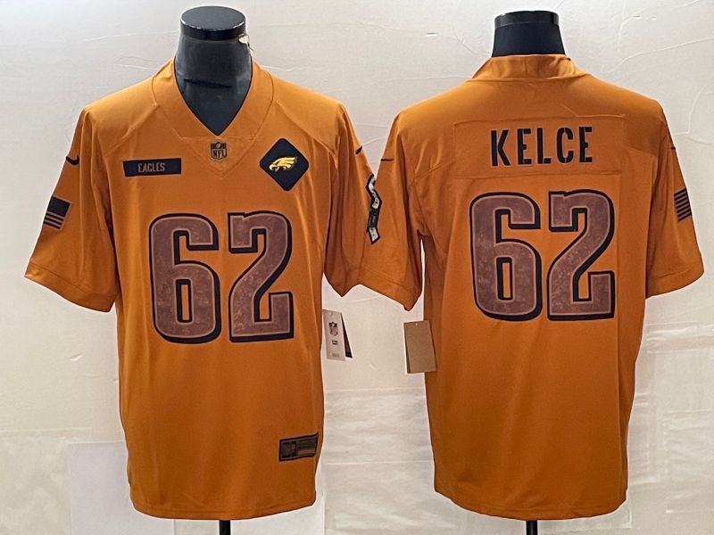 Men Philadelphia Eagles #62 Kelce brown Nike 2023 Salute To Service Limited NFL Jersey->philadelphia eagles->NFL Jersey